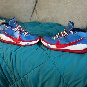 Nike Blue with Red Accent High-Top Basketball Shoes KDs size 8.5